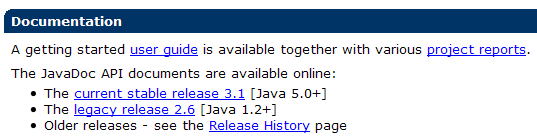 Versioning at Apache (Commons Lang)