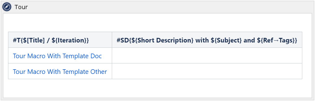 Example with Templates