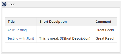 Tour Macro in editor as an example for Manual Linking