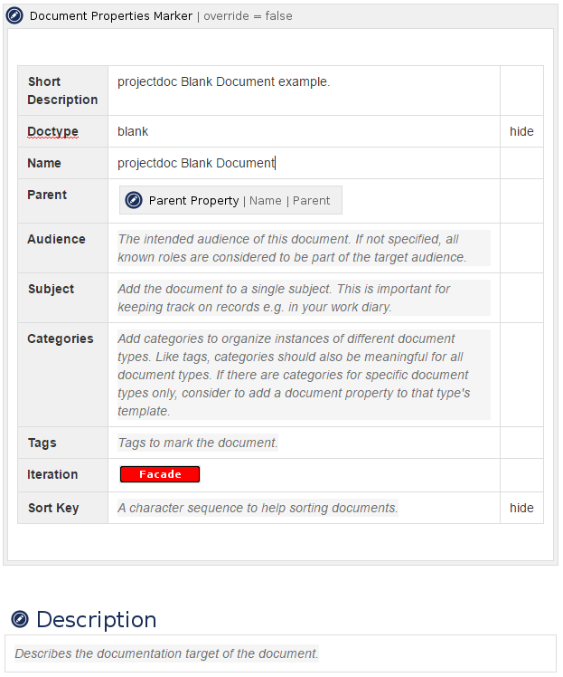 projectdoc Blank Document in Edit Mode