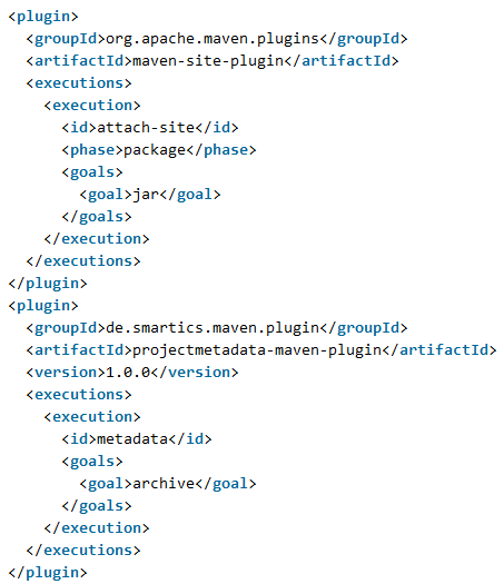 Projectmetadata Maven Plugin Configuration