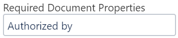 Section is shown if the property with name 'Authorized by' is not an empty value.
