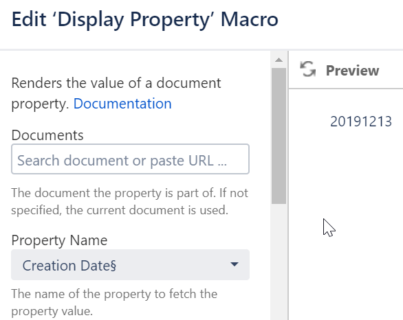 Sample with normalized date property value.