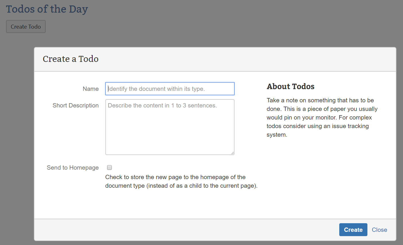 Correct Doctype Blueprint Wizard is started